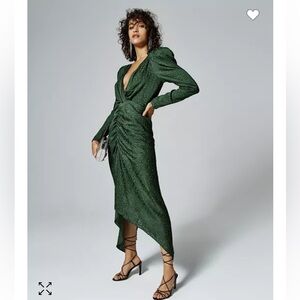 Ronny Kobo
Astrid V-Neck Animal-Print Dress